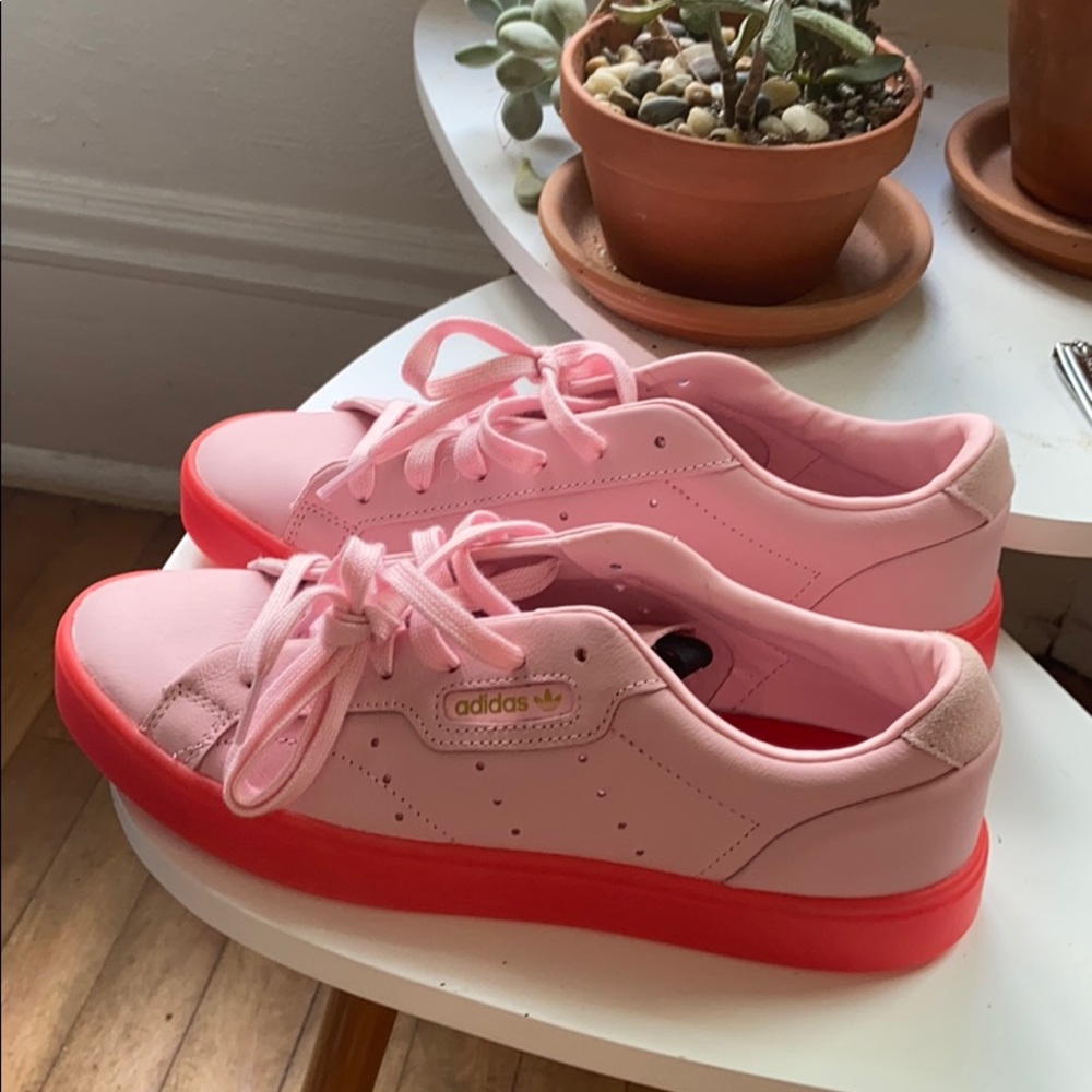 Pink Adidas Shoes size 8